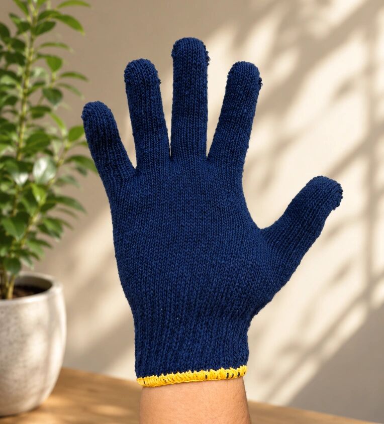 Fresh cotton knitted hand gloves